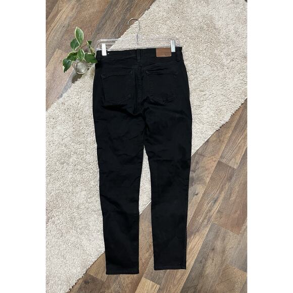 Madewell 27 Versatile Minimalist Stretch Black 10" High Rise Skinny Ankle Jeans - Picture 3 of 6